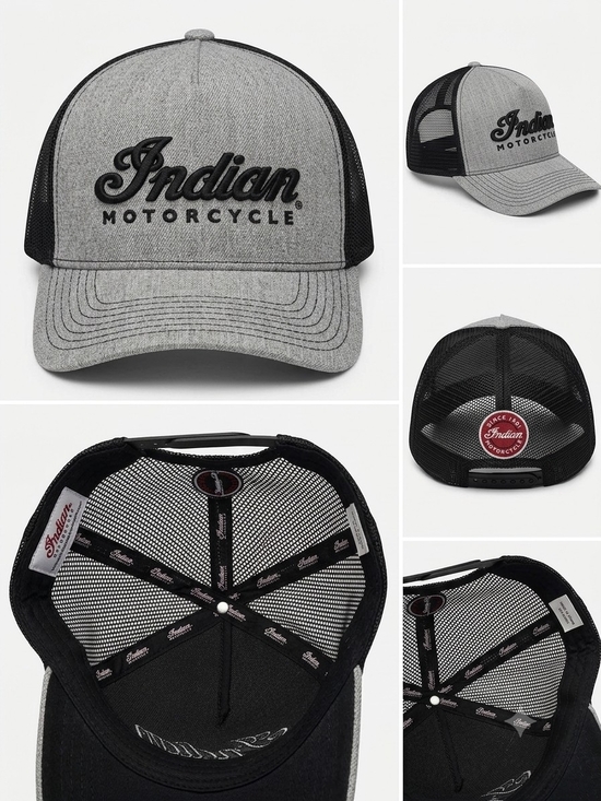 Official Indian Motorcycle Company Other - Indian Motorcycle Grey & Black Trucker Hat